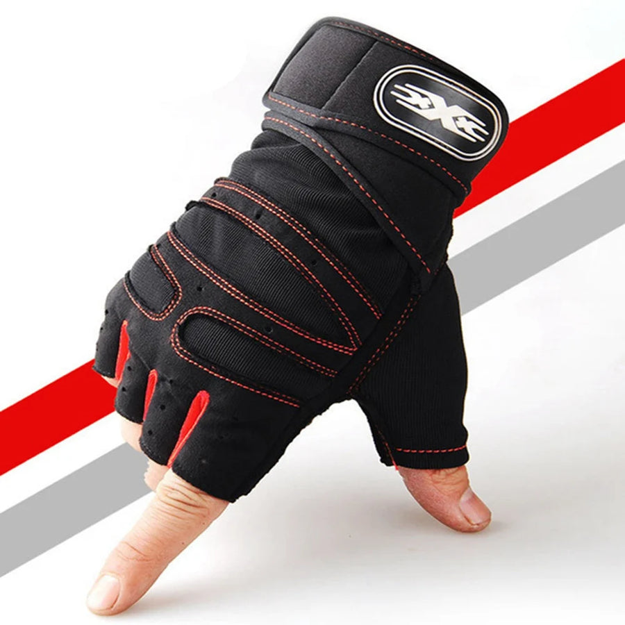 Ultimate Workout Gloves for Men & Women - Half Finger Design with Wrist Wrap for Weight Lifting, Cycling, and Gym Training
