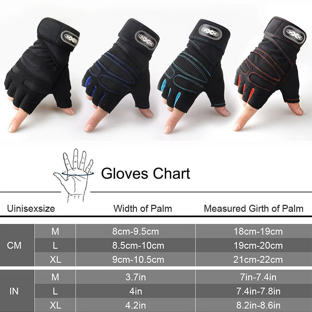 Ultimate Workout Gloves for Men & Women - Half Finger Design with Wrist Wrap for Weight Lifting, Cycling, and Gym Training