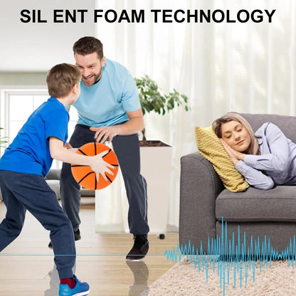 Silent Dribbling Indoor Foam Basketball - High Bounce, Noiseless, Non-Deforming, Perfect for Training (Sizes 3/5/7)
