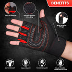 Ultimate Workout Gloves for Men & Women - Half Finger Design with Wrist Wrap for Weight Lifting, Cycling, and Gym Training