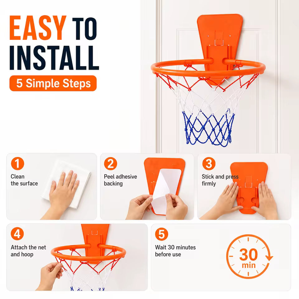 Mini Basketball Hoop - Wall Mounted