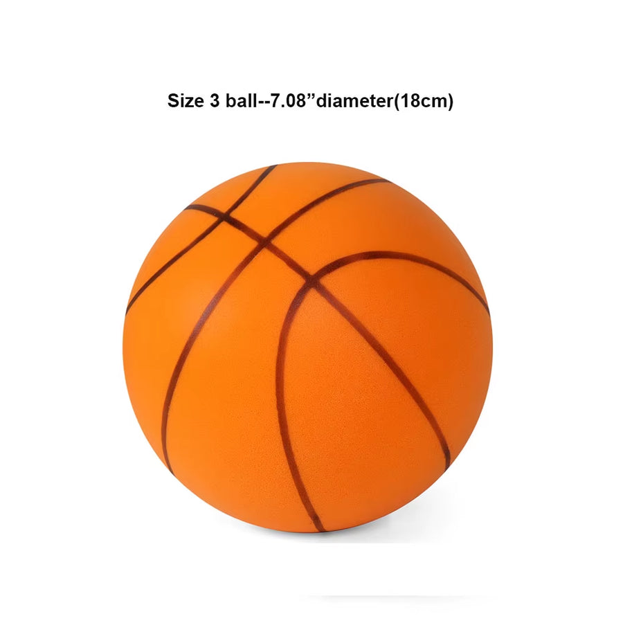 Silent Dribbling Indoor Foam Basketball - High Bounce, Noiseless, Non-Deforming, Perfect for Training (Sizes 3/5/7)