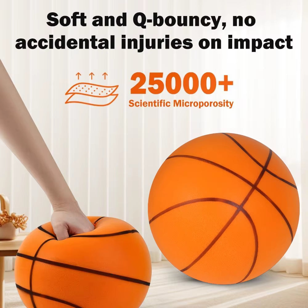 Silent Dribbling Indoor Foam Basketball - High Bounce, Noiseless, Non-Deforming, Perfect for Training (Sizes 3/5/7)