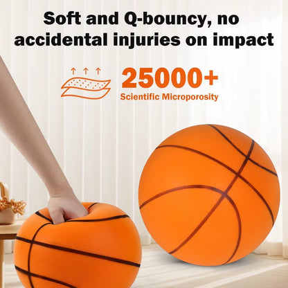 Silent Dribbling Indoor Foam Basketball - High Bounce, Noiseless, Non-Deforming, Perfect for Training (Sizes 3/5/7)